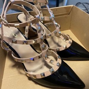 Black & beige Mix No. 6 Liraven Pump.